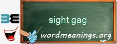 WordMeaning blackboard for sight gag